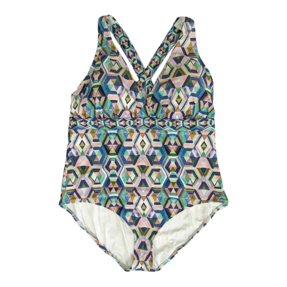 La Blanca Riviera Cross Back One-Piece Swimsuit 20W - Picture 4 of 13